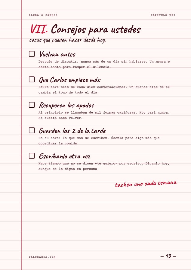 Página 13 de 14: VII. Consejos para ustedes
