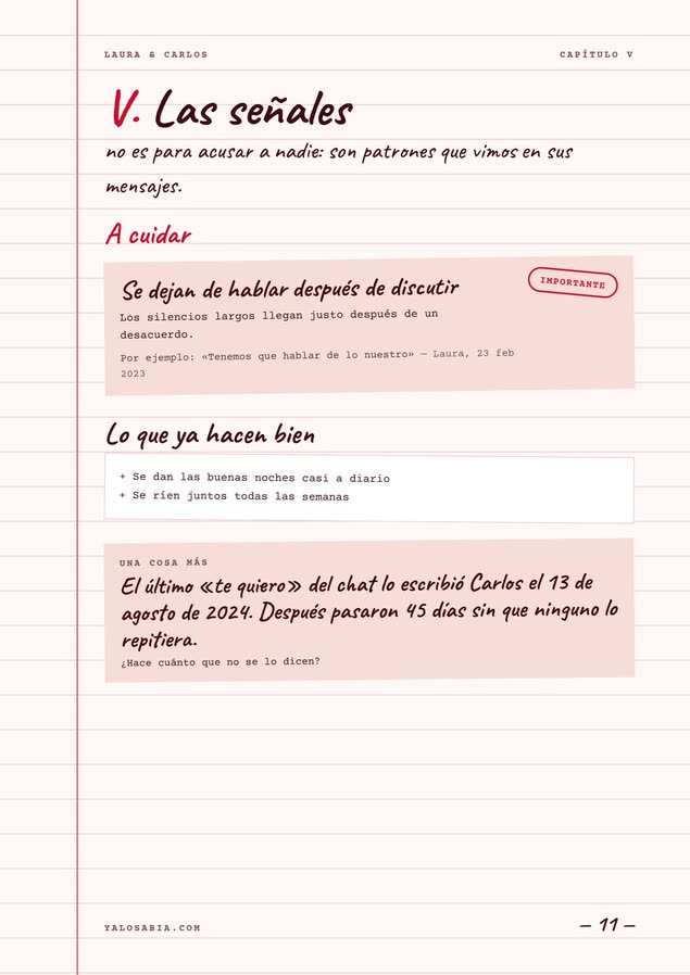 Página 11 de 14: V. Las señales